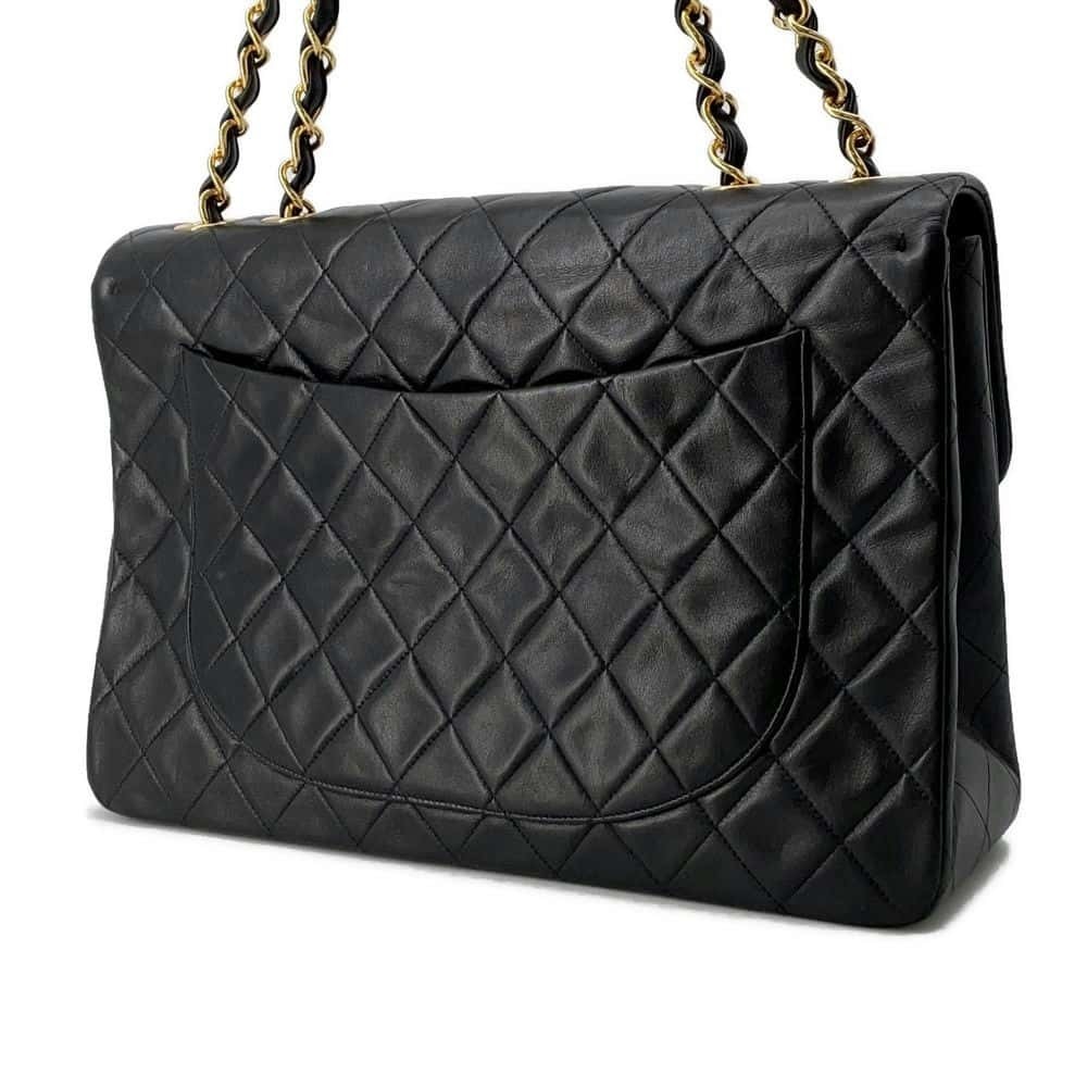 Chanel Big Bag Single Matelasse Lambskin Black Flap